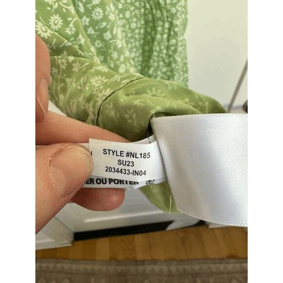 NWOT Madewell Womens Green Seedling V-Neck Button-Front Mini Dress Size 0 NL185 - Picture 8 of 11